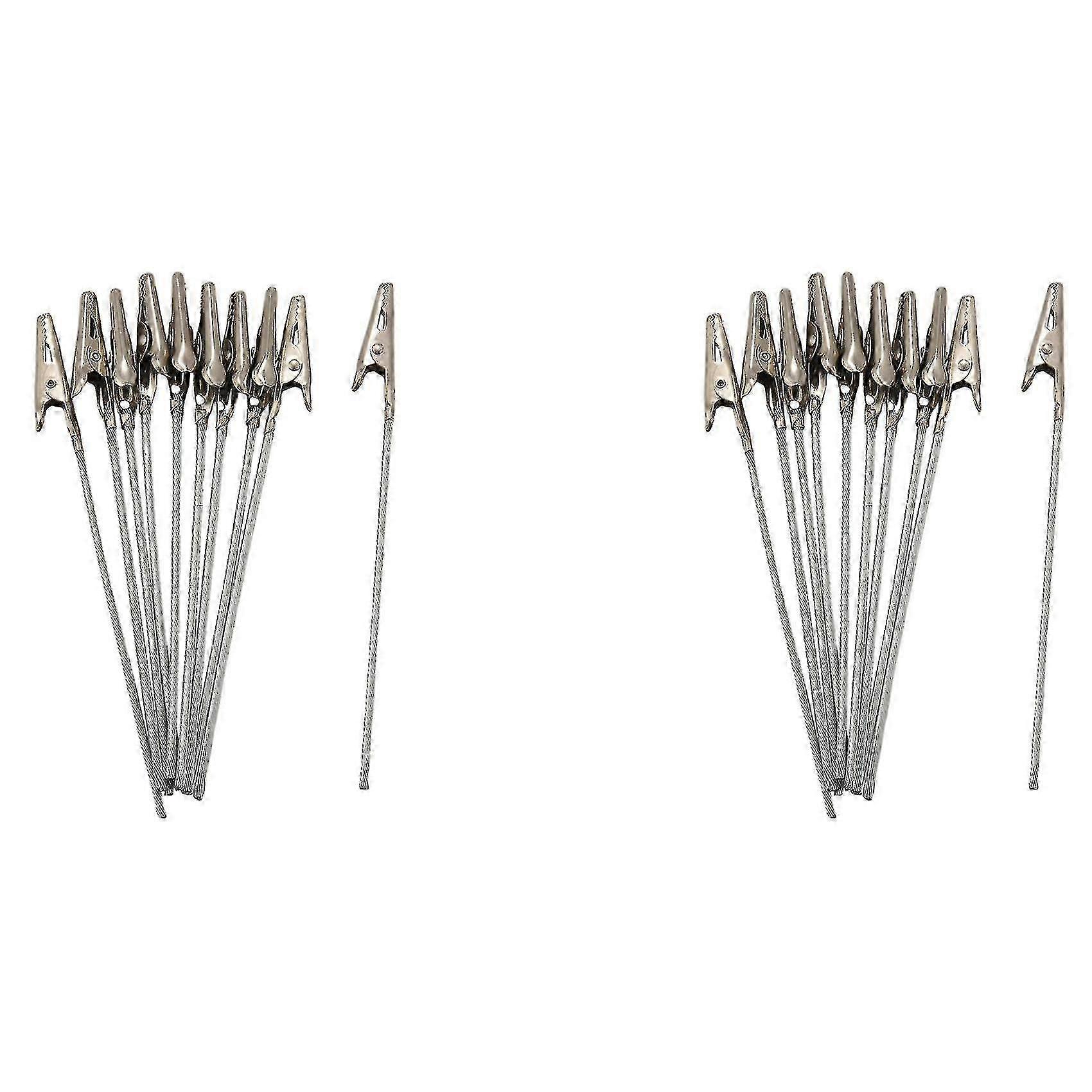 Metal Wire Stalk Alligator Clips for Memo Note Card Holders - 20 Pack 26s