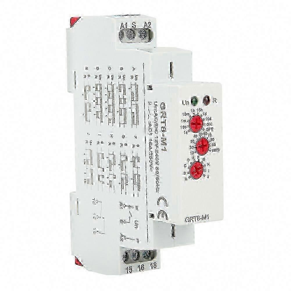 GRT8-M1 Time Delay Relay 10 Functions 35MM DIN Rail Mount