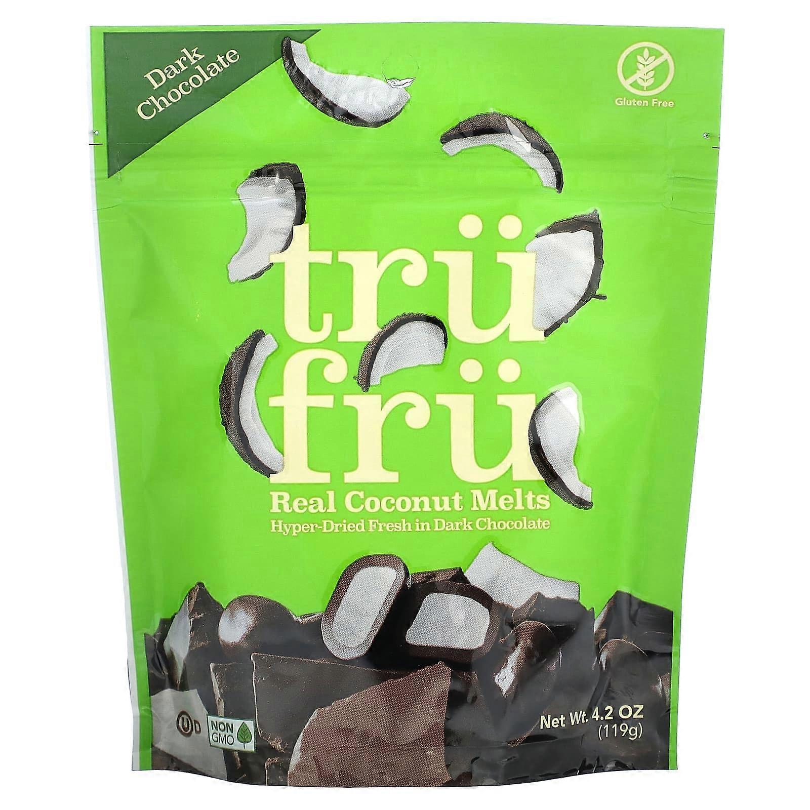 Real Coconut Melts, Dark Chocolate, 4.2 oz (119 g)