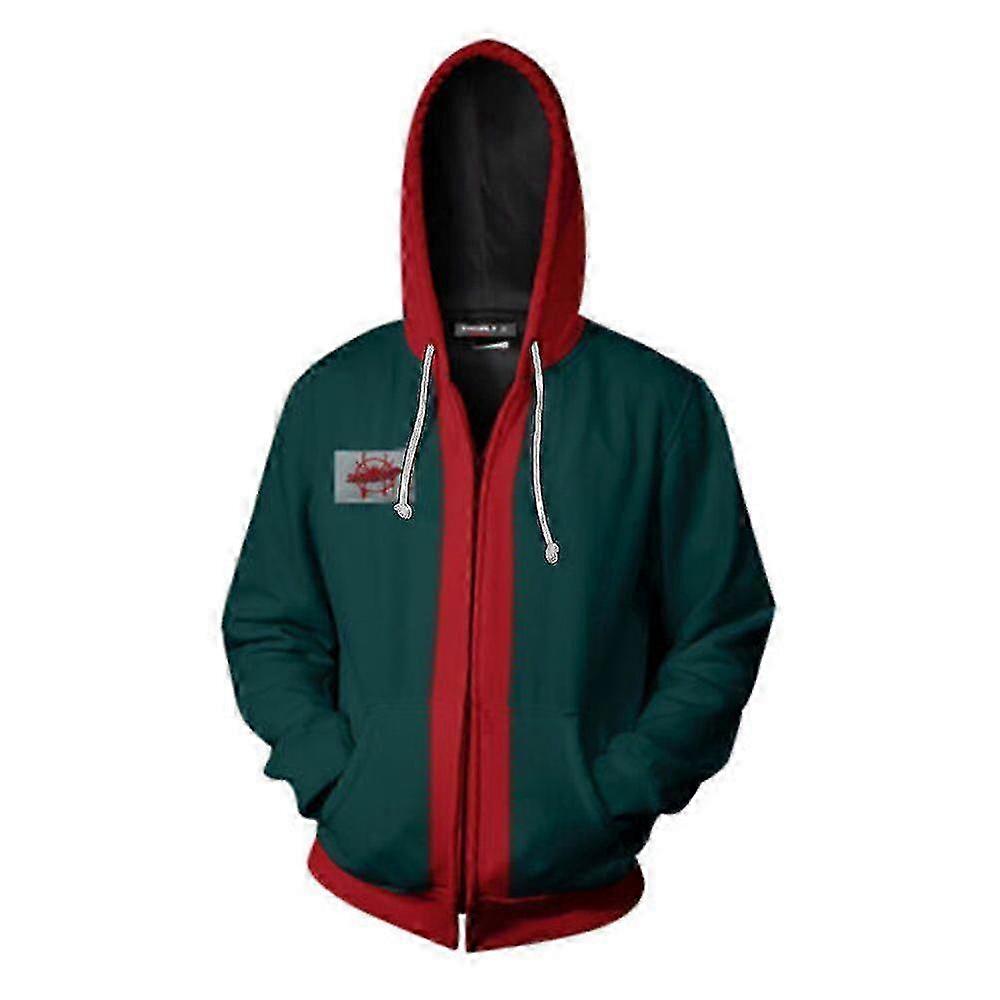 25-26 Men Spider-man Into The Spider-verse Hoodie Jacket Miles Morales Costume Halloween Cosplay Hooded Coat