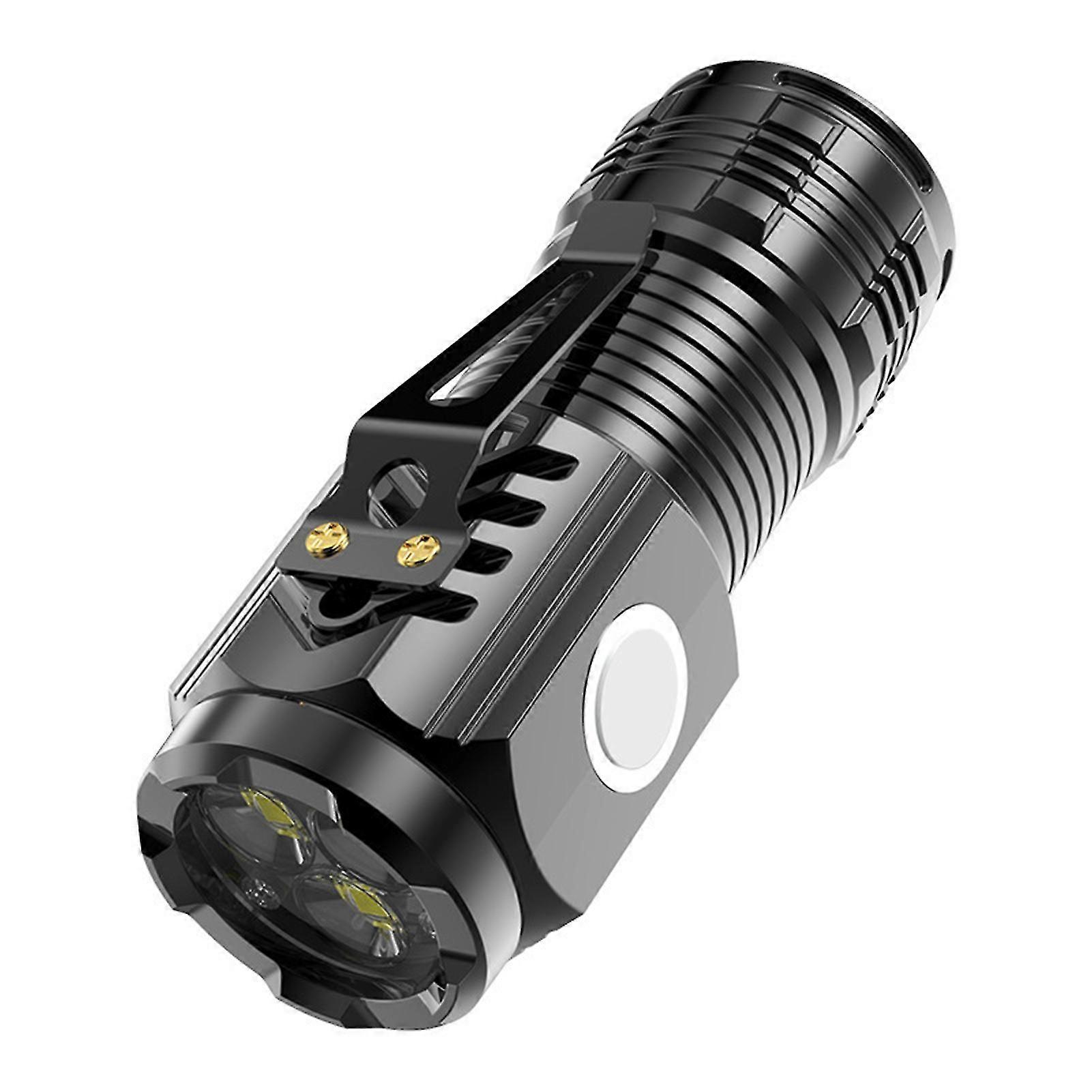 Mini Flashlight, Strong Light with Clip Multi-Uses Emergency for Hiking Walking
