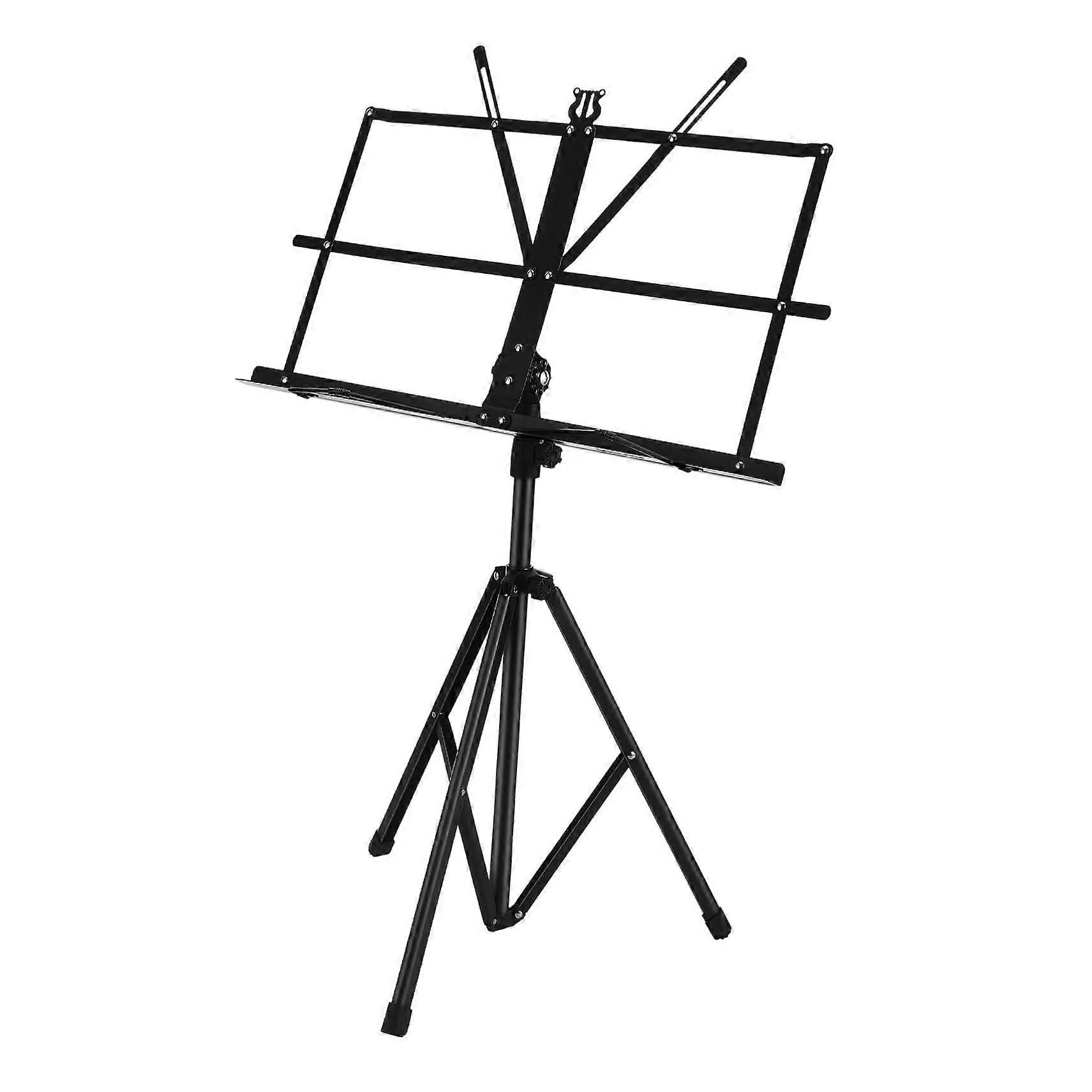 Sheet Music Stand HeightAdjustable Folding Portable HeavyDuty LoadBearing For Piano Guitar And Instrument Practice