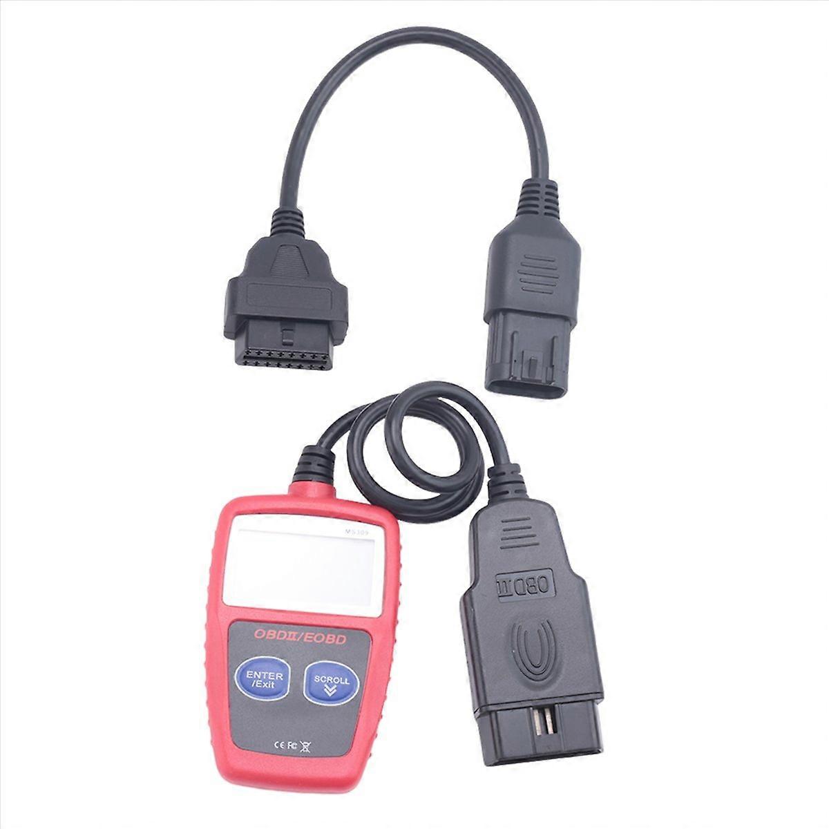 ATV Motorcycle Connection Cable+MS309 OBD2 Scanner Diagnostic Tool,B