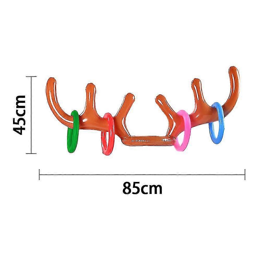 Inflatable Reindeer Antler Ring Toss Game, Christmas Tree Santa Ring