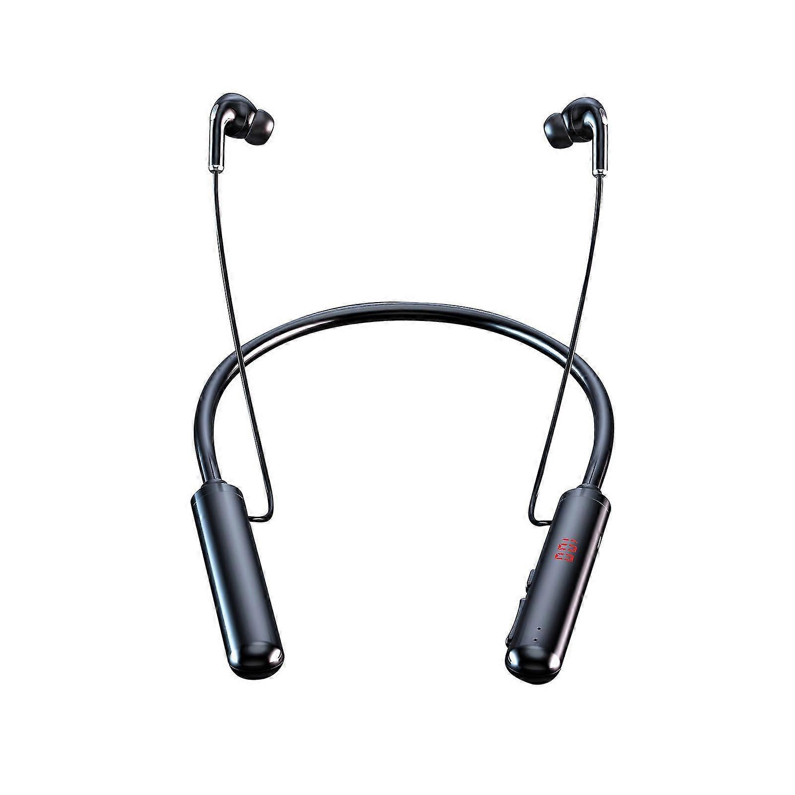 Wireless Bluetooth Headset Neck Type Plug-in Card With Led Power Display In-ear
