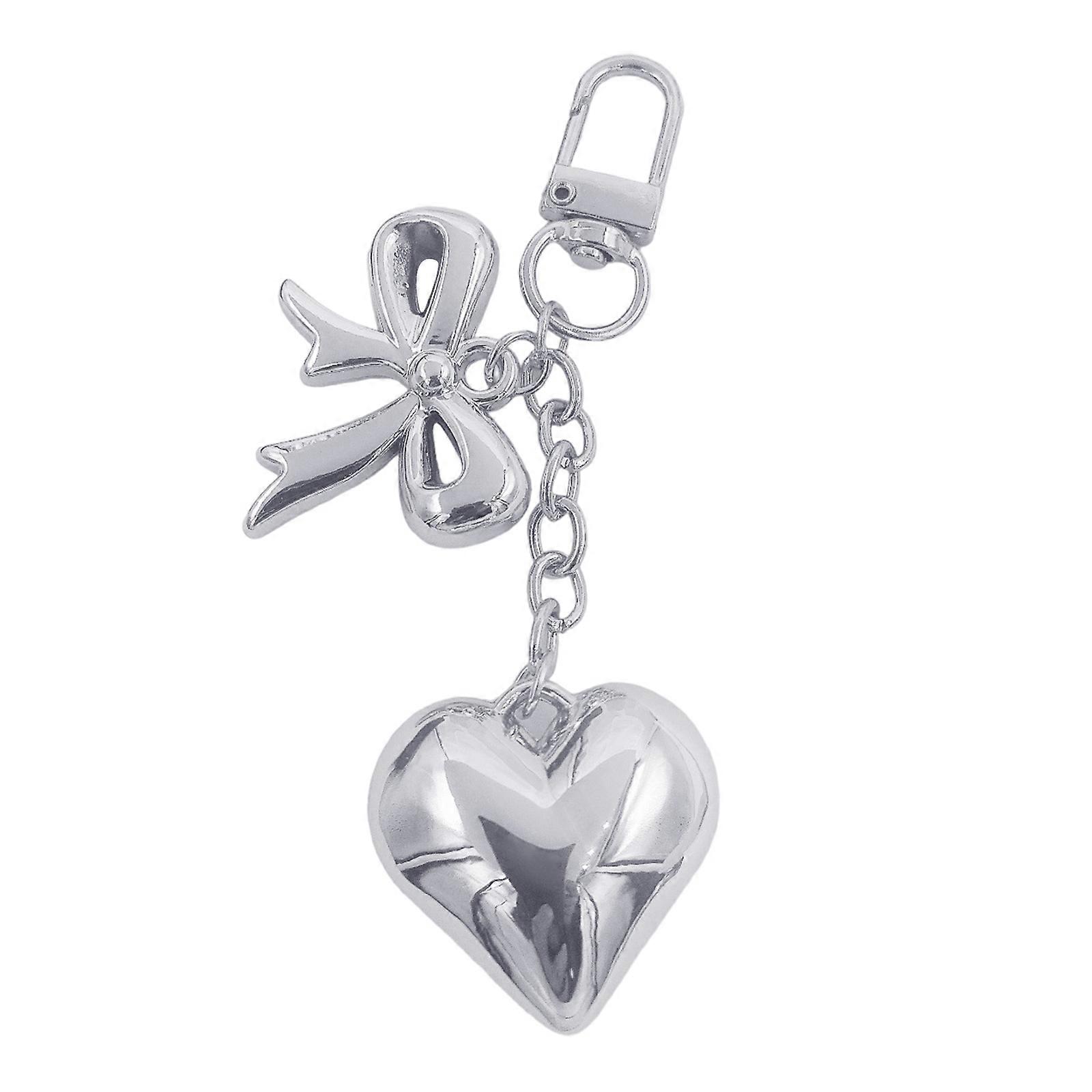 Secure Lock Butterfly Keychain Alloy Craftsmanship Bowknot Charm Key Organiser For Phone Bag Car Keys Wallets  Love bow