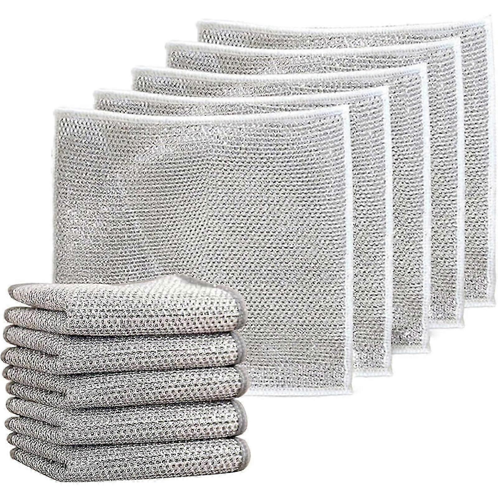 Eco-Friendly Multipurpose Dish Rags - 4pcs Set for Wet & Dry Surfaces