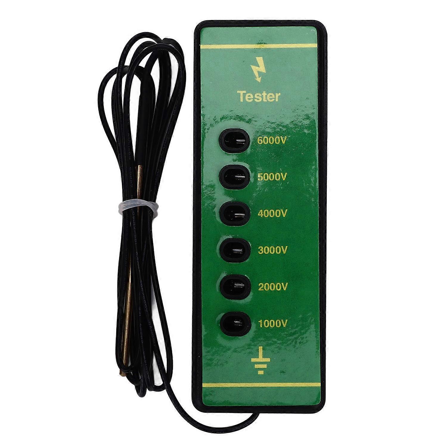Electric Fence Voltage Tester 6 Indicator Light Maximum 6000V Animal Fence Fault Finder for Farms Li