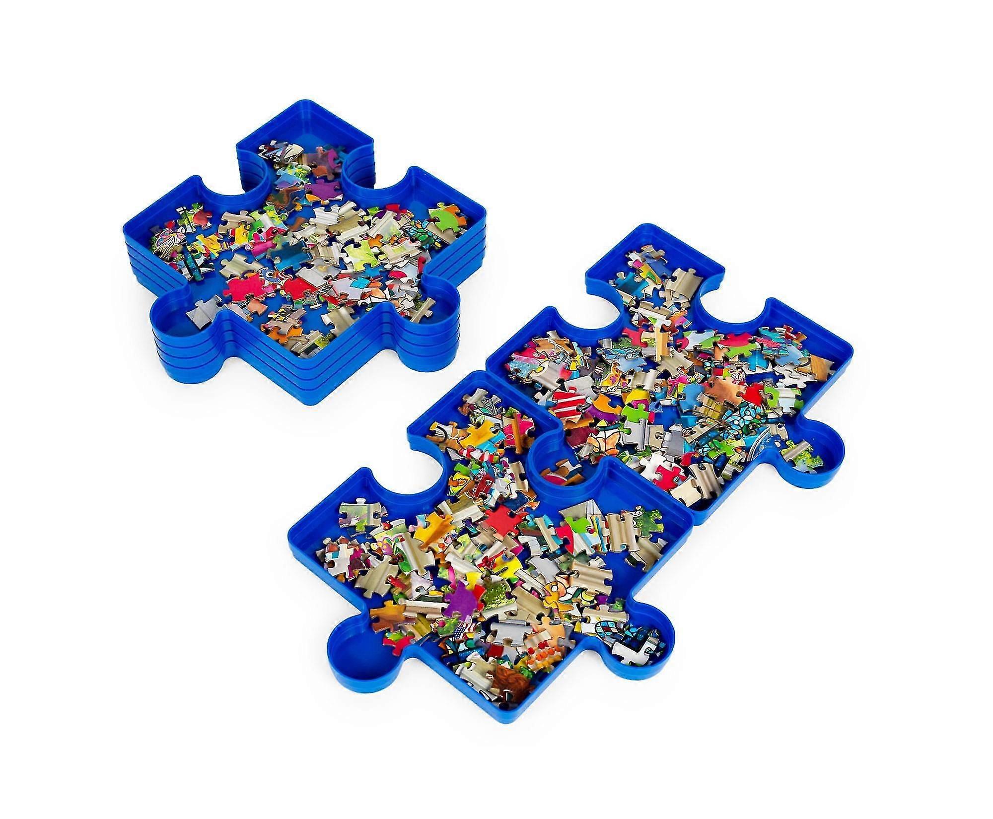 Jigsaw puzzle stackable sorting trays  set of 6 @BUGU