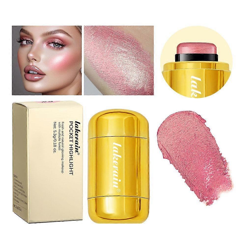 Rotating Highlighter Stick Multifunctional Contour Brighten Long Lasting Makeup Easy Blend Natural Finish Multiple Colors For All Skin Tones