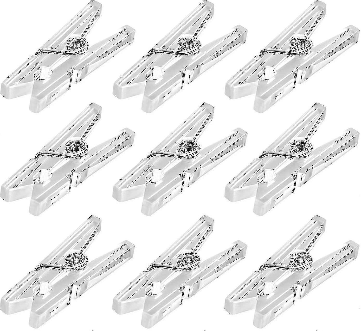 30 Pcs Clear Plastic Mini Clothes Pegs Clips For Photo