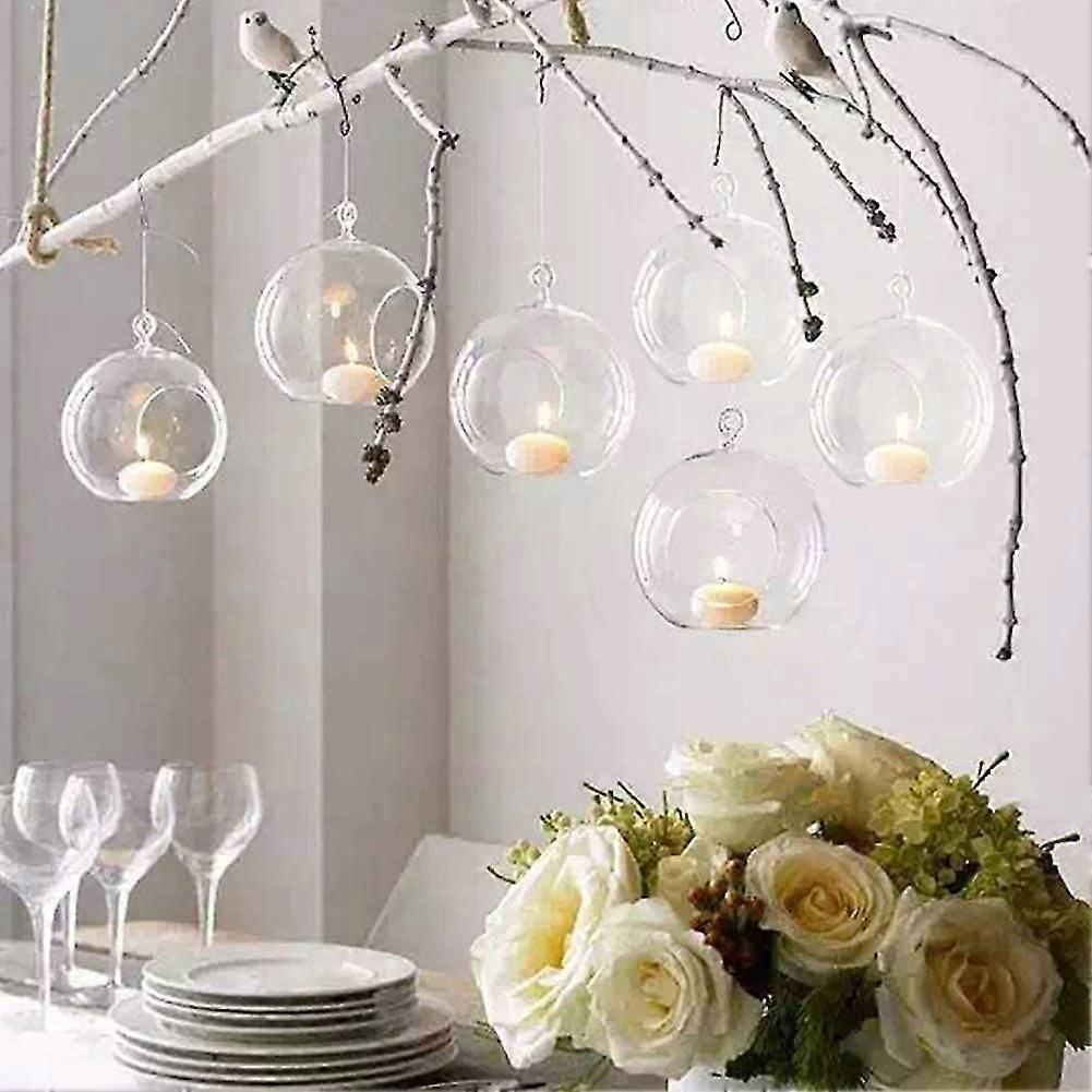 Creative House Hanging Glass Ball Romantic Candle Holder