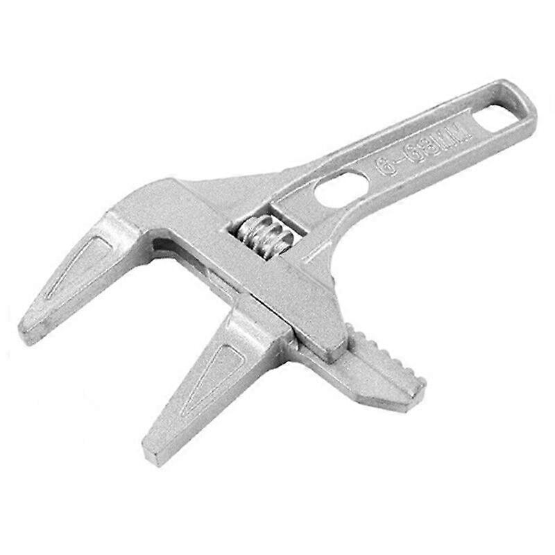 Multi-function Universal Wrench Large Opening Bathroom Wrenches Adjustable (silver)(1pcs