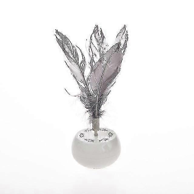 Automatic Pet Ball Electric Rolling Teaser Feather Wand Cat Toys Interactive Rotating Funny Stick