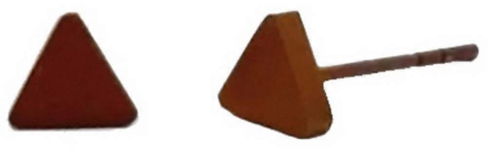 Ti2 Titanium Triangle Stud Earrings - Mulberry Burgundy