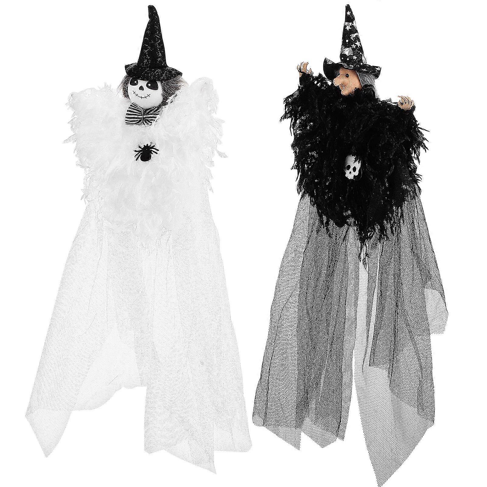Hanging Ghost Decor 2 Pcs For Halloween Table Decoration In Classic Design With Long Lifespan Material