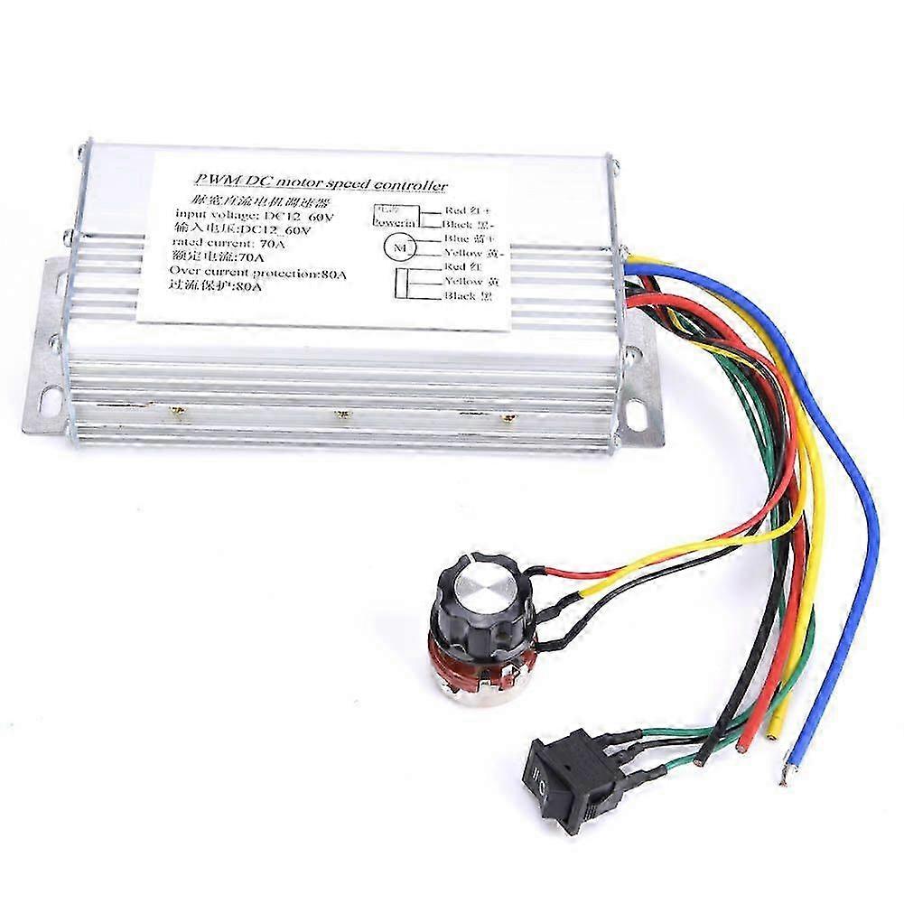 12V60V 70A PWM DC Motor Speed Controller Reversible Forward/Reverse RotationHwy