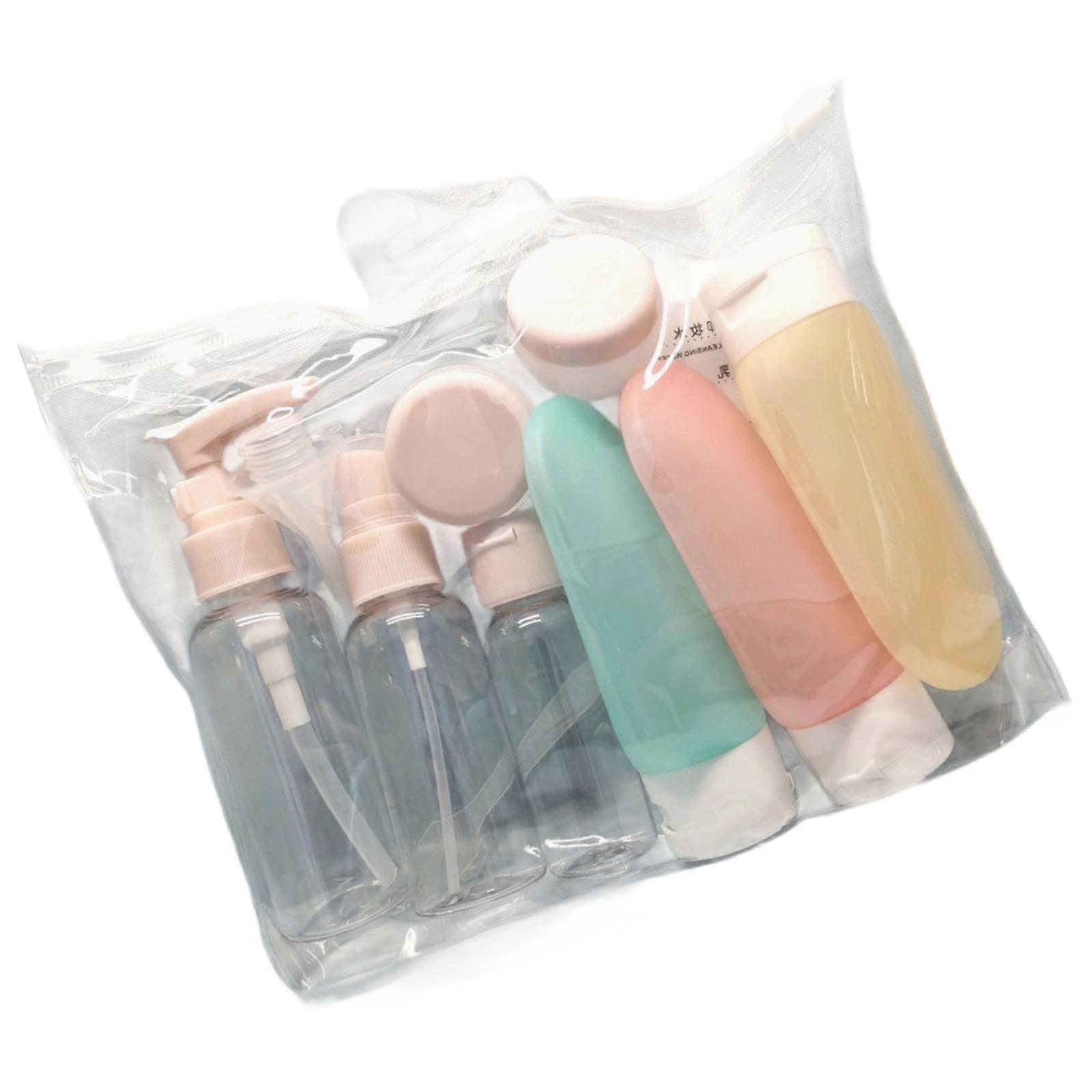 Space Saving Silicone Travel Containers Reinforced Seam Combination For Efficient Liquid Carrying During Trips Multicolor