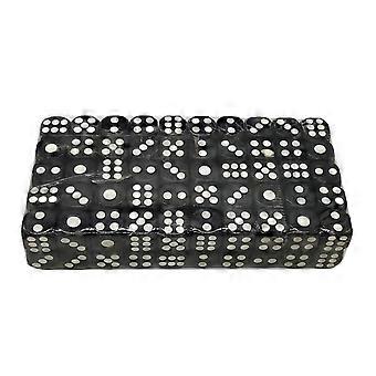 100Pcs Round Corner Six Sided Dices Role Playing Game Dices Math Counting Teaching Tool for Board Game, KTV, Party  White
