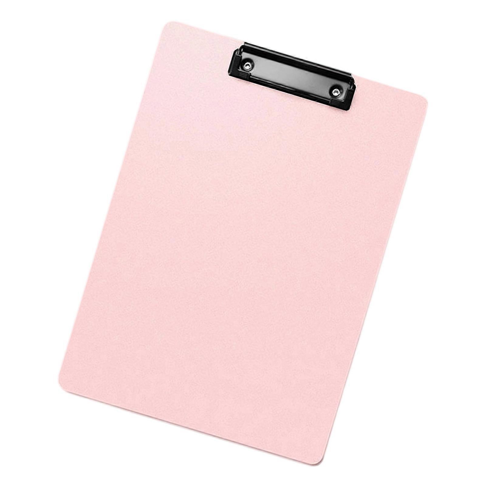Environmental Friendly Recycledplastic Writing Pad A4 Size Permanent Building Secure Clamping Structure For Daily Productivity  Light pink