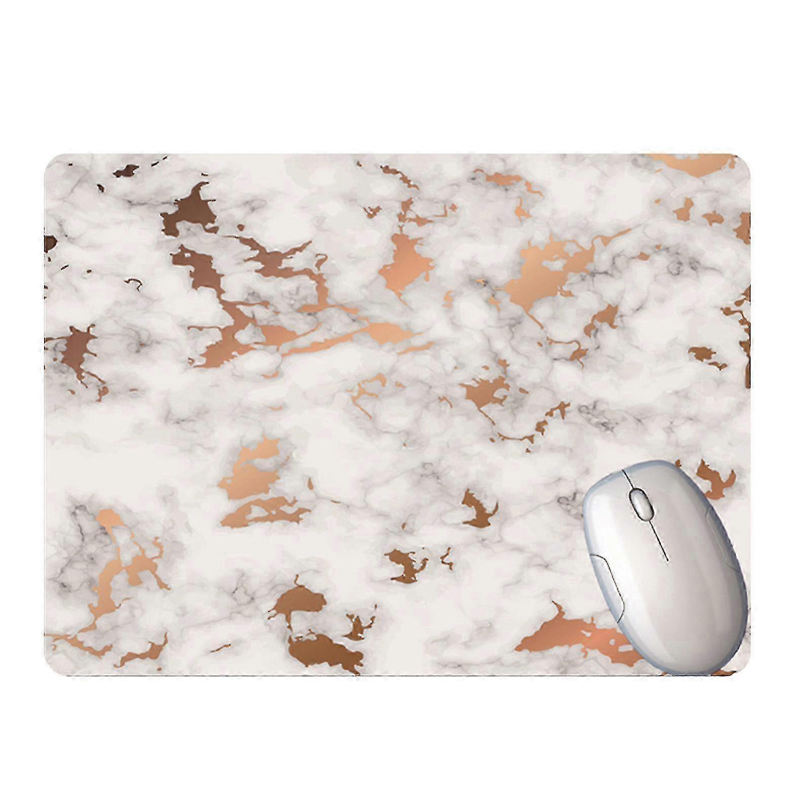 Mouse Pad Soft Rubber Non-slip Marble Stripe Block Desk Mouse Mat Wrist Rest for Office