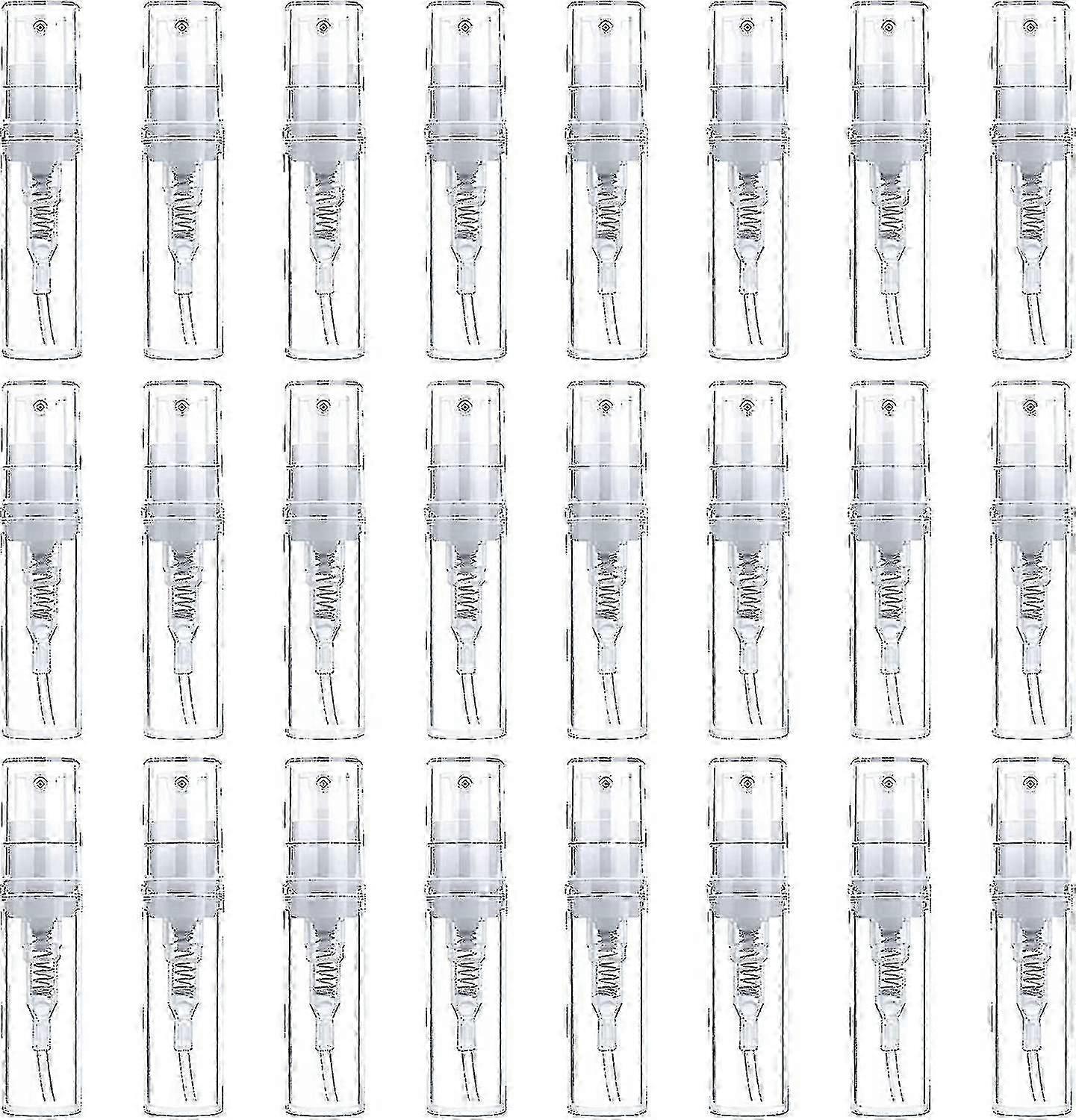 Set Of 50 Clear Plastic Spray Bottles 2ml For Perfumes And Cosmetics