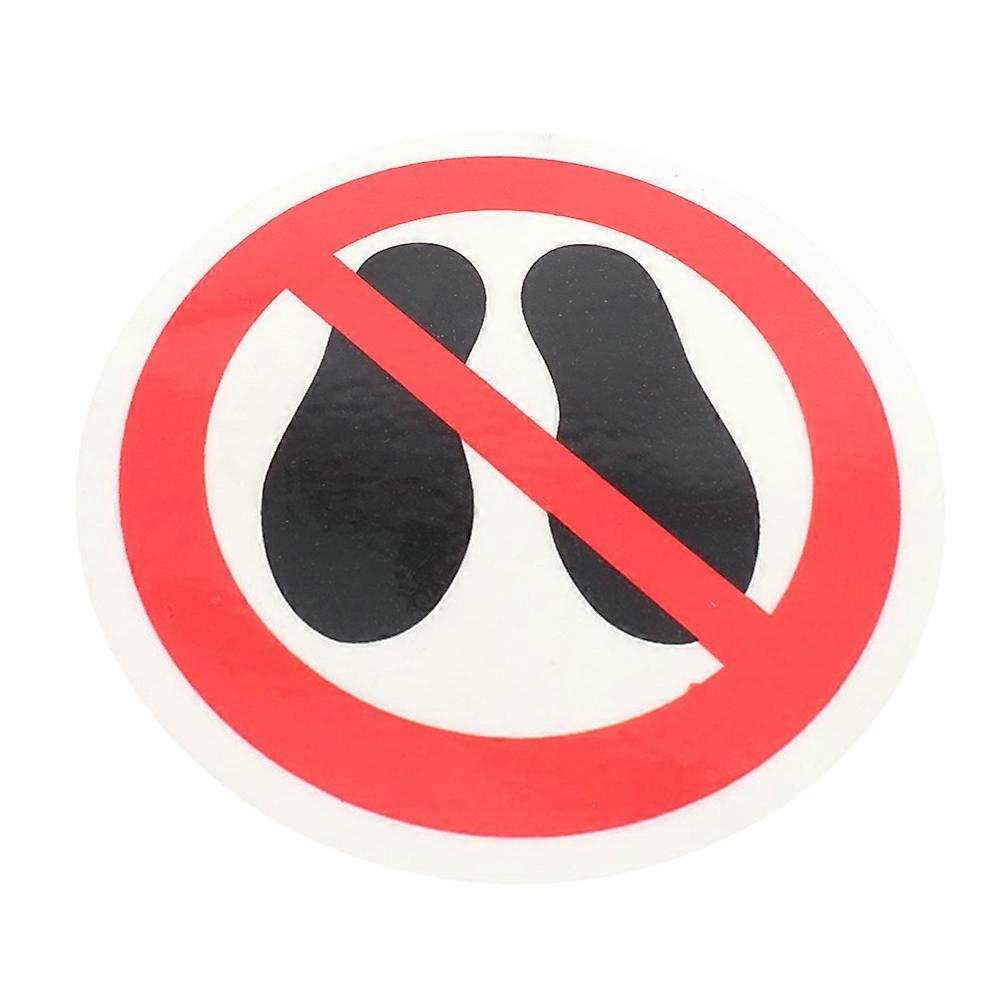 No Step Here Warning Decal Round Sticker Do Not Step Sign Warning Sticker