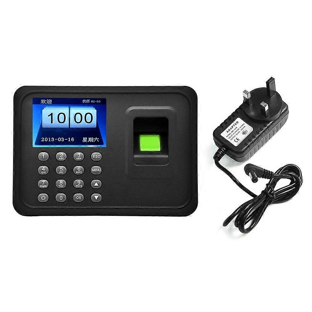 YiFudd Biometric Fingerprint Password Device Attendance Machine Employee Checking In Time Clock Recorder 2.4 Inch LCD Screen
