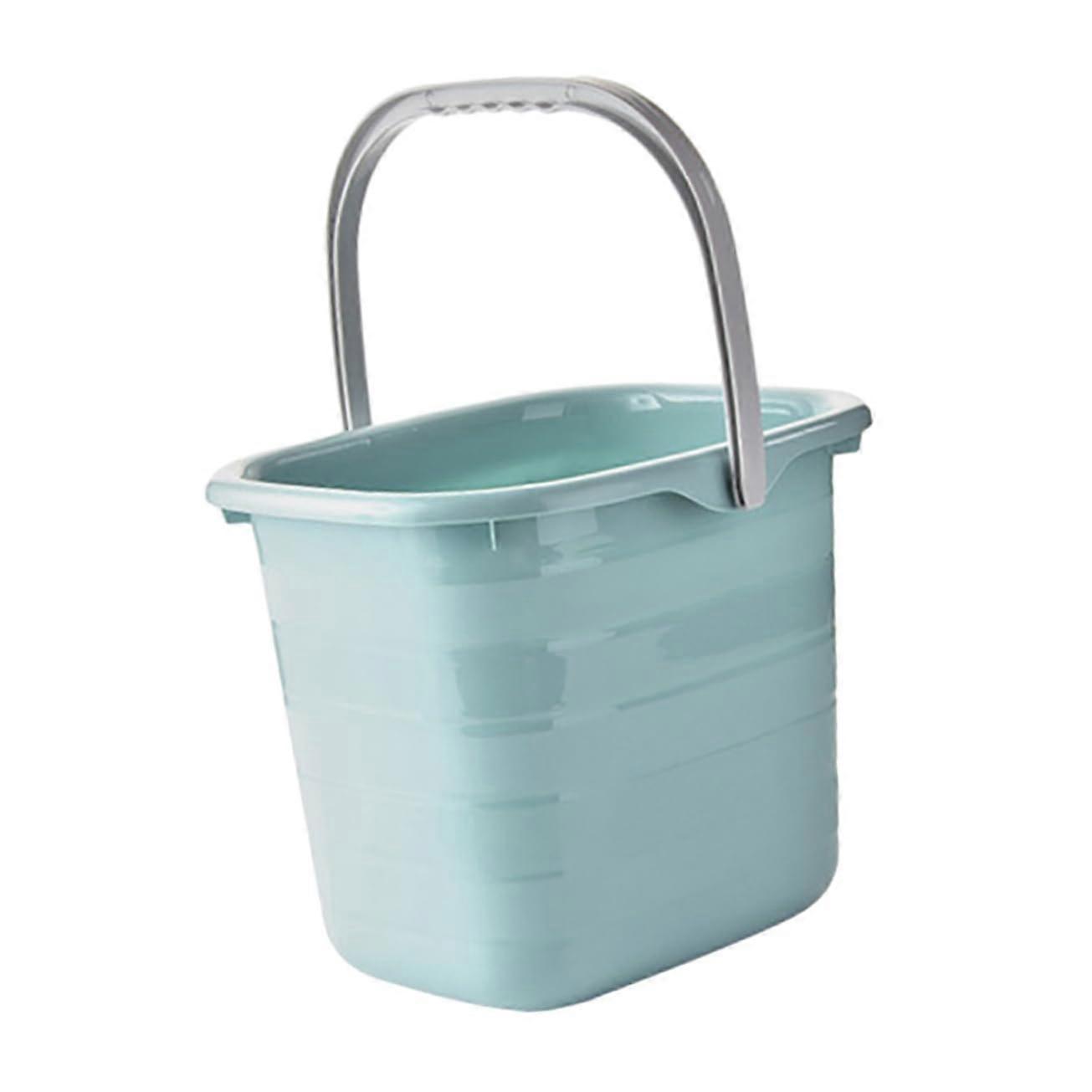 Rectangular Plastic Bucket with Handle 5 Gallon for Water Storage, Mopping and Gardening Use