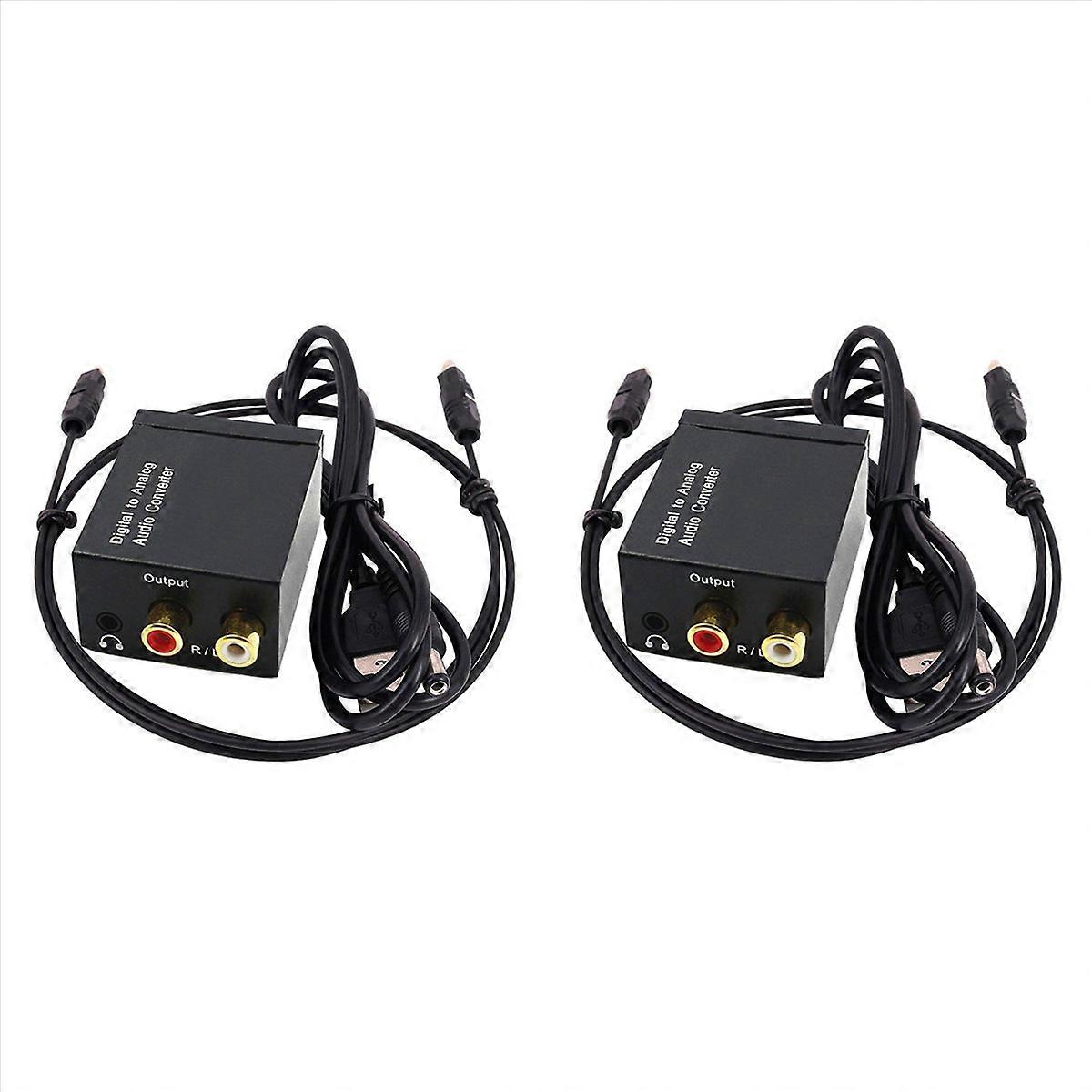 2X Digital Audio Decoder 3.5mm Jack Coaxial Optical Fiber Digital to Analog Audio Converter SPDIF Di