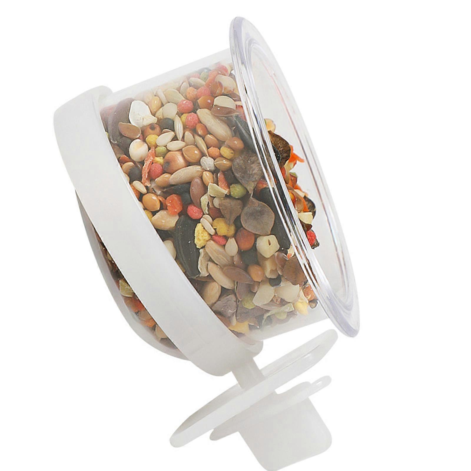 6pcs/12pcs Transparent Parrots Feeders Screw on Fruit Feeding Bird Feeding Cup Easily to Use Indoor Bird Feeding Tool Multicolor