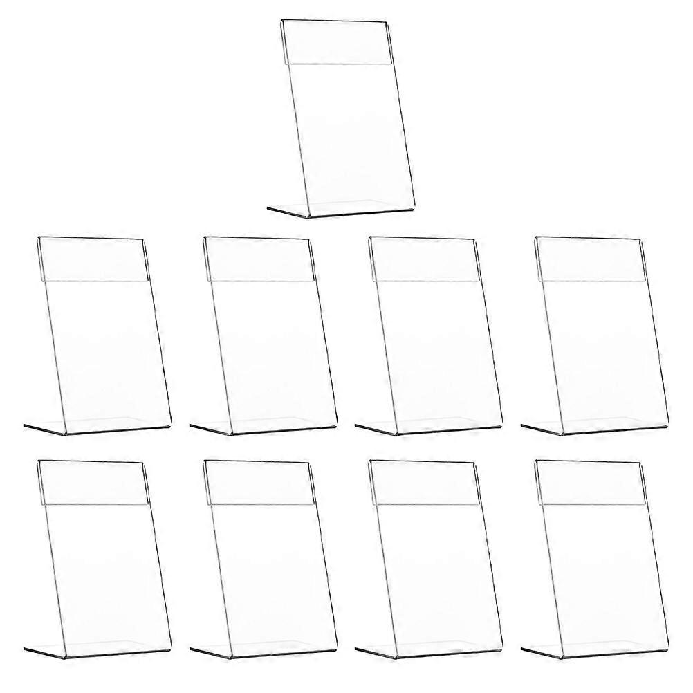 54Pcs Acrylic Sign Holders for Displaying Transparent L-Shaped Stands