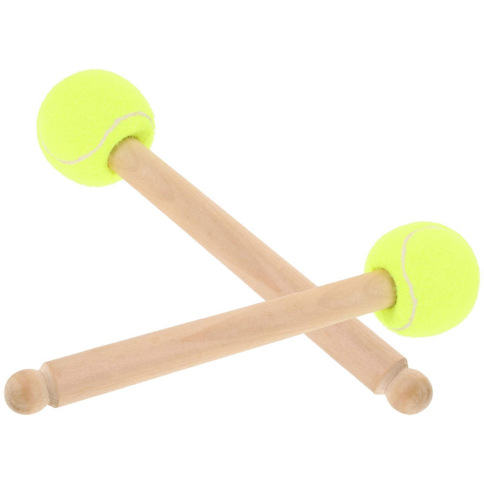 Percussion Drumsticks Drum Mallet for Performance 2Pcs Wood Felt Green