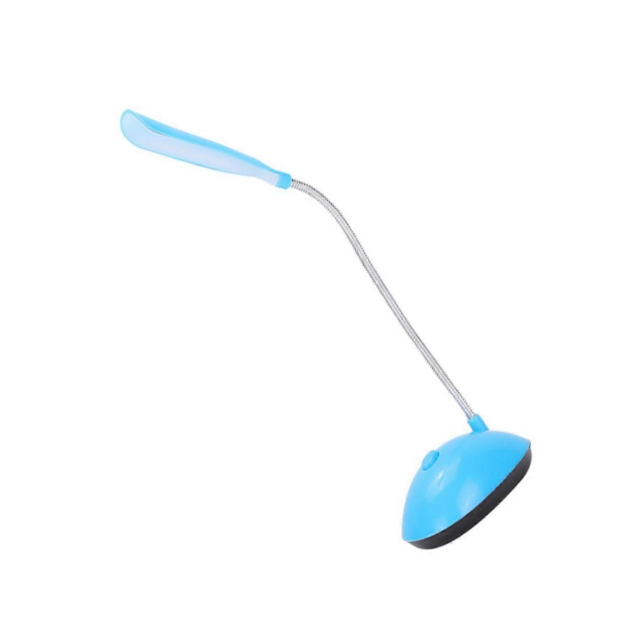 Battery Powered LED Desk Lamp with Night Light for Reading Study Home Office Blue Modern Style