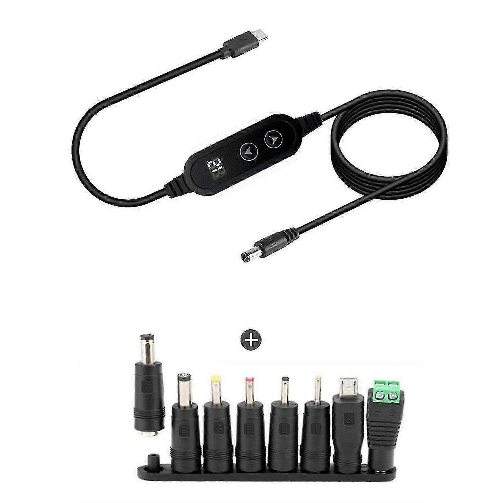 USB C PD36-100W to DC5521 Adapter Cable Support 5V-20V Adjustable for Safe and Reliabled Charging Solution Efficient w