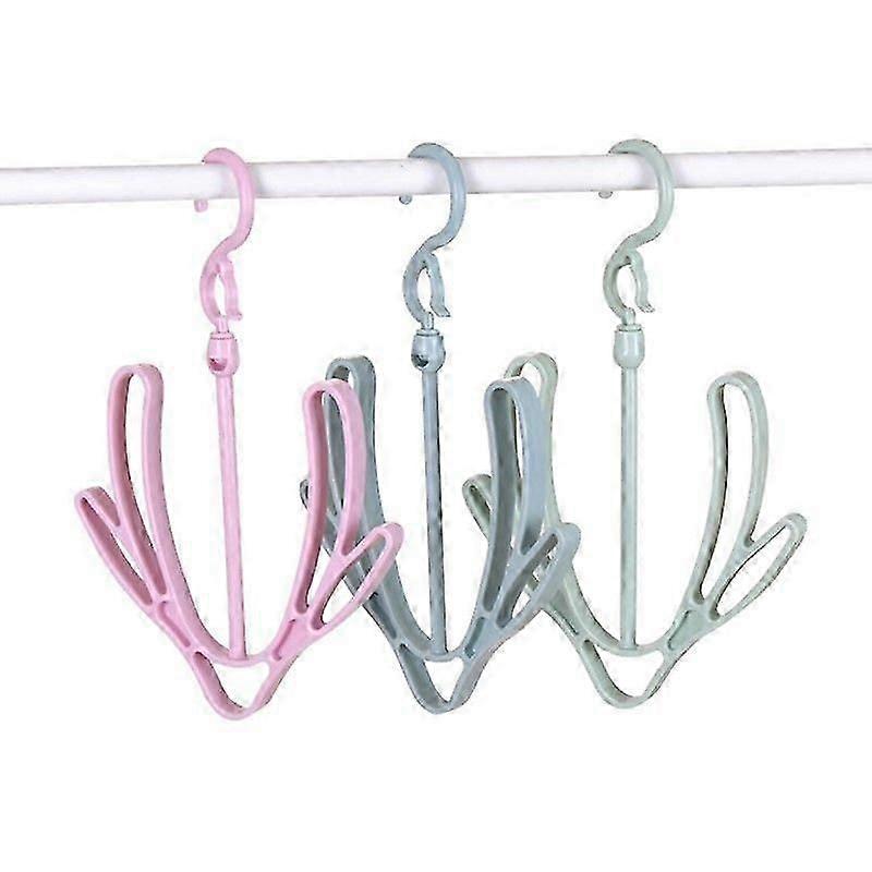 New windproof double hook balcony shoe drying rack Multifunctional shoe hanging plastic drying rack hook Windproof and rotatable