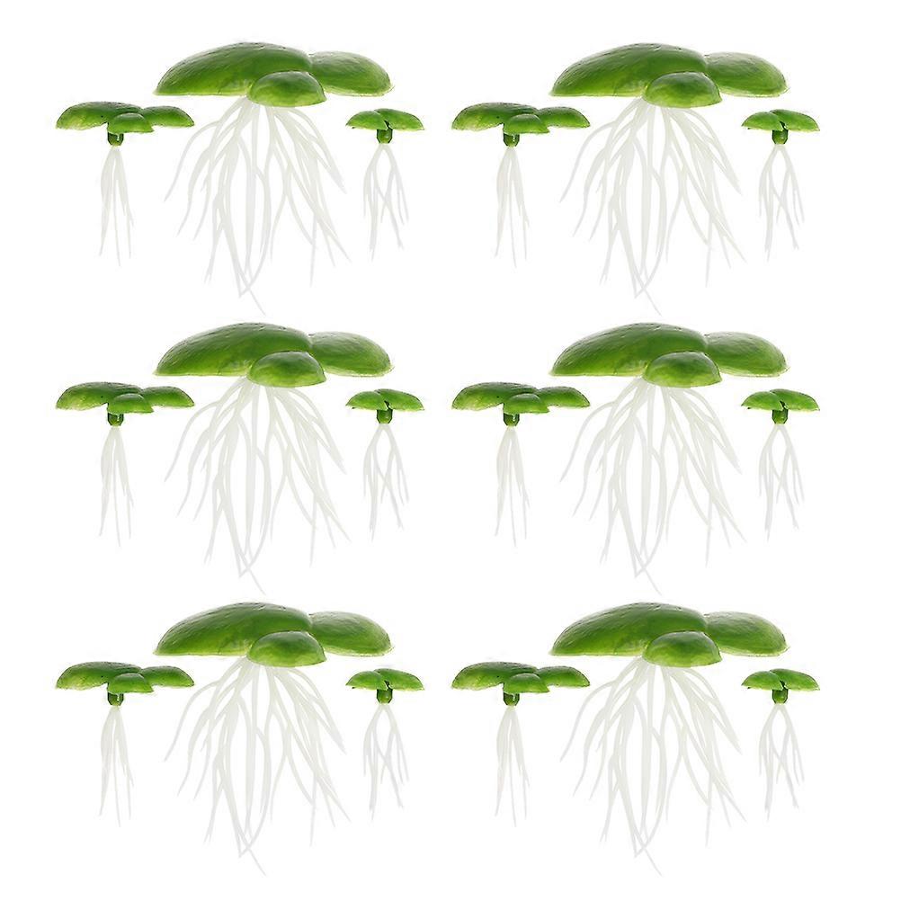90pcs Mini Fake Duckweed Artificial Floating Duckweed Aquarium Simulation Plants