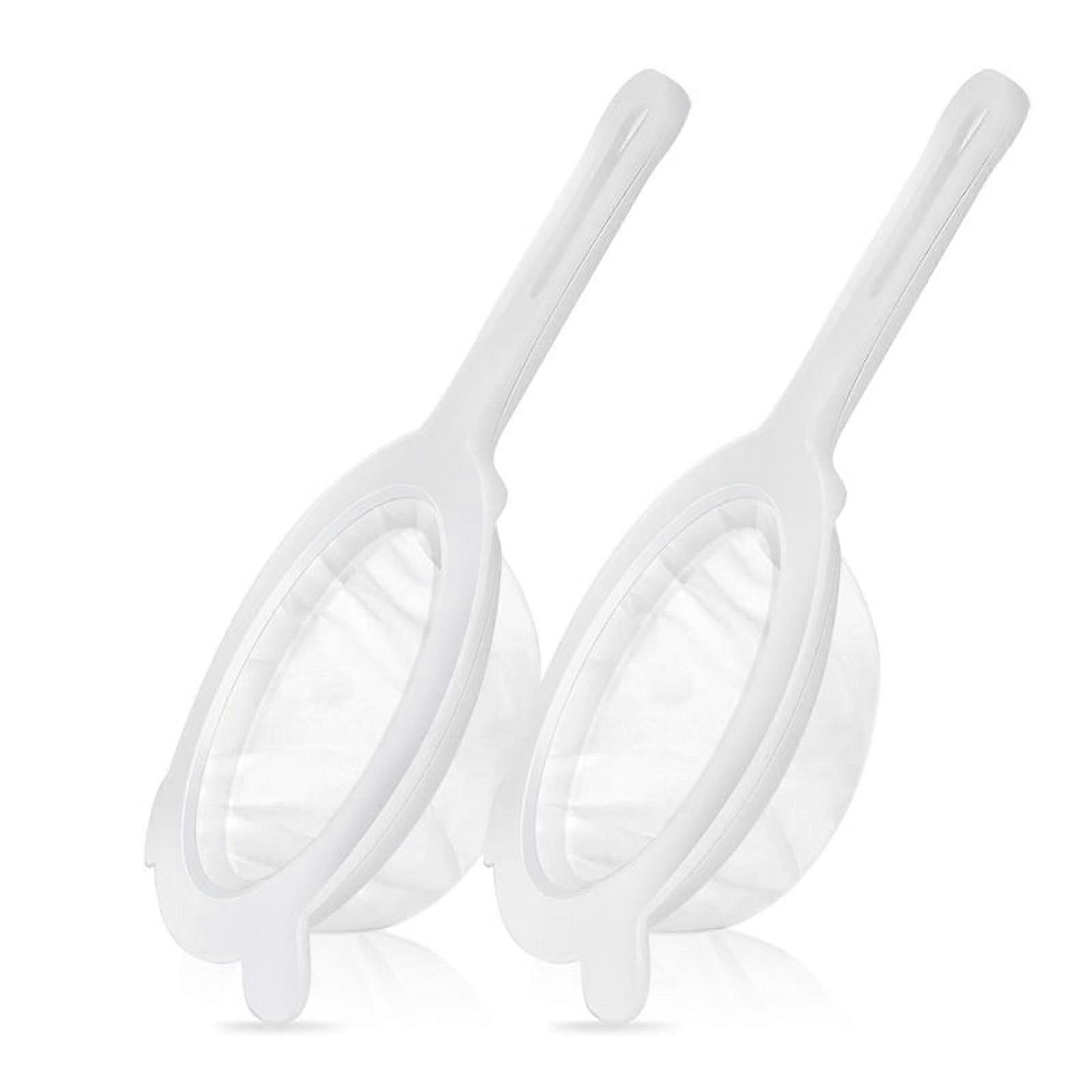 2Pc Yogurt Mesh Strainer with Handle for Kitchen Juicing 100/400 Mesh