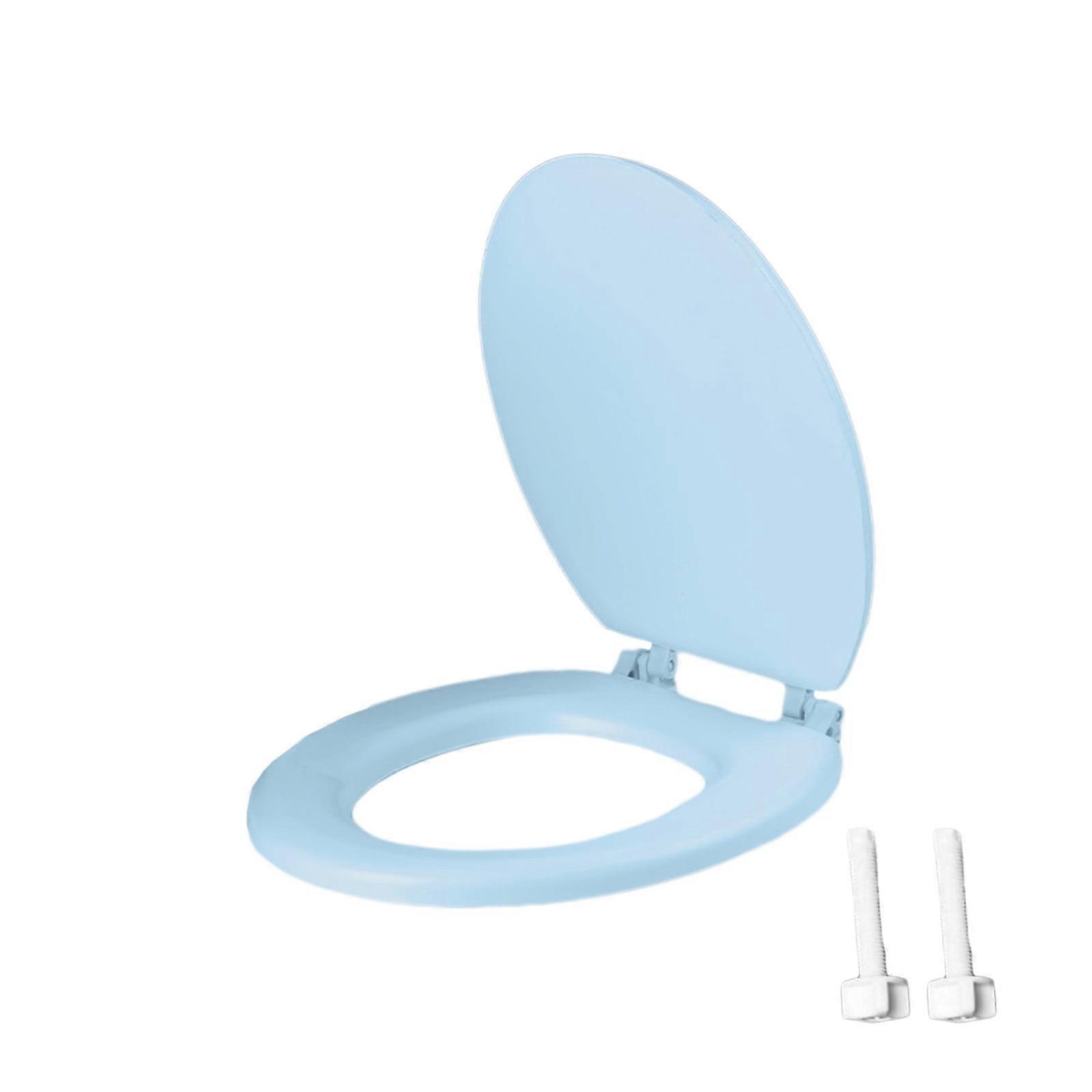 Durable Round Toilet Seat with Soft Close, Quick Release & Attach, Easy Install, Compatible with Standard Toilets
