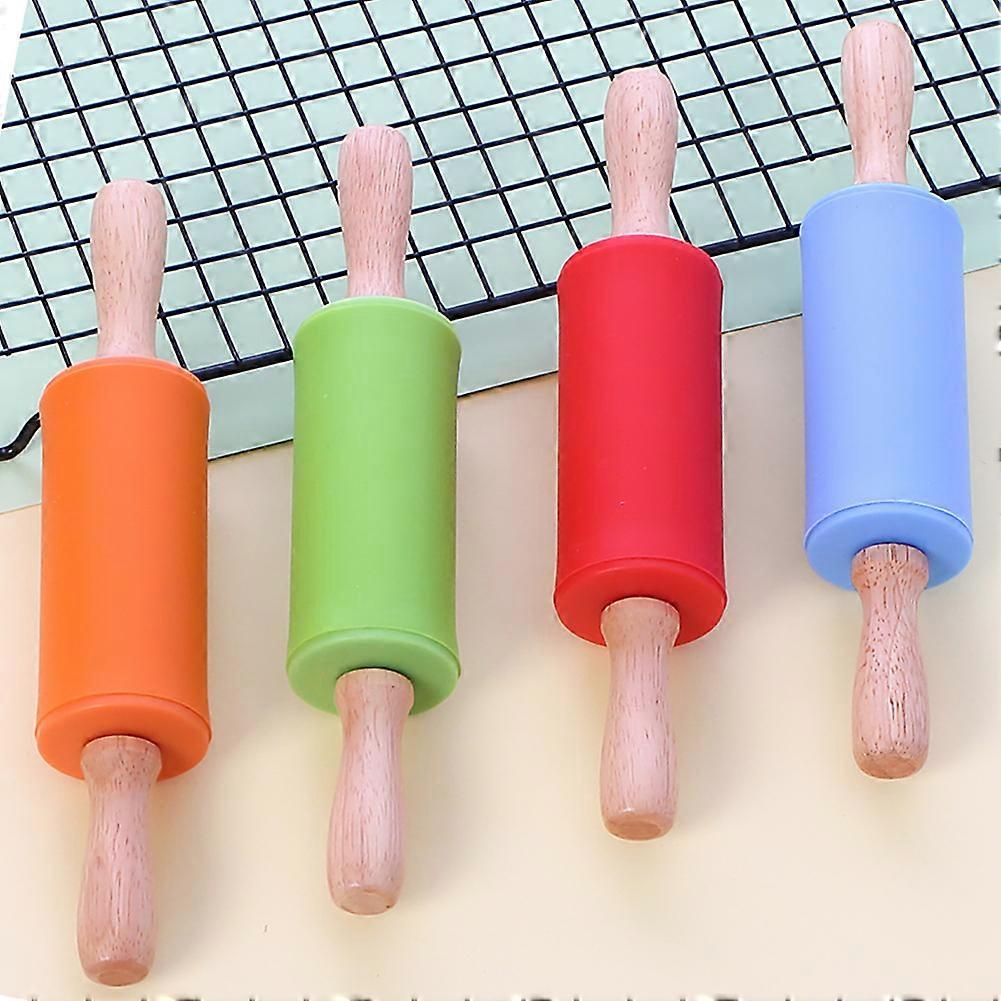 Mini silicone rolling pin for home use, small size, children's roller rolling pin, non-stick rolling pin for baking, dumpling wrappers, flou