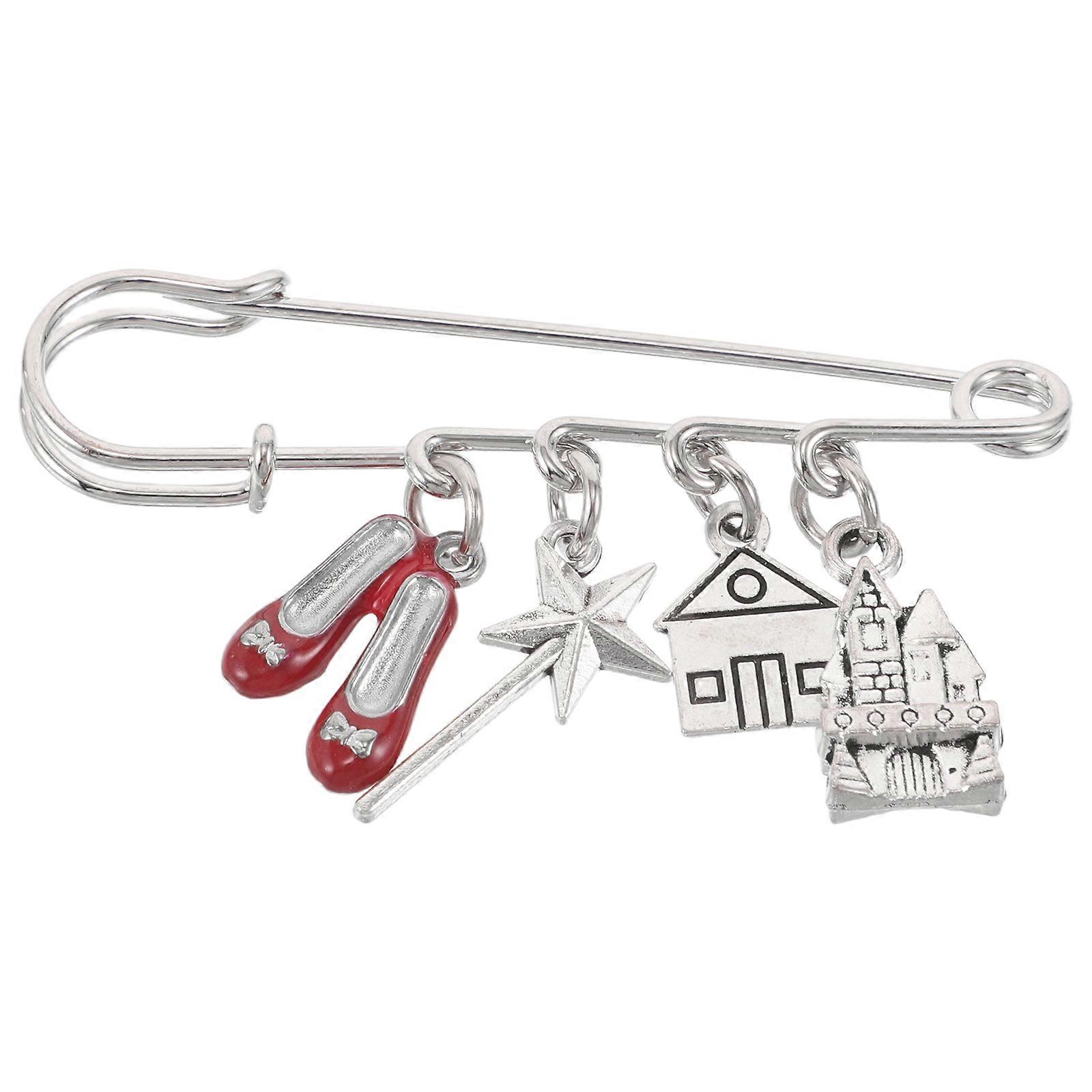 Theme Brooch Pin for Decoration Silver Metal Elegant Accessory