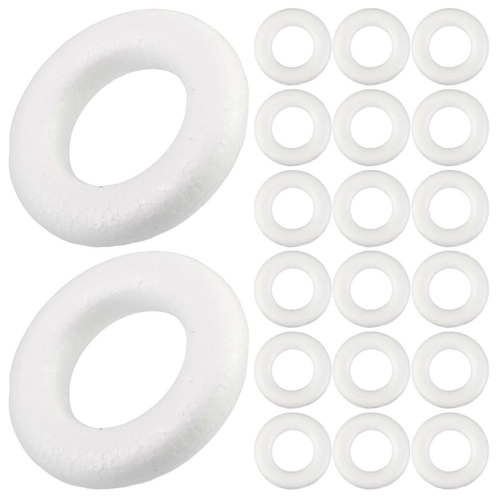 White Foam Wreath Forms for 50Pcs Small Craft Wedding Supplies