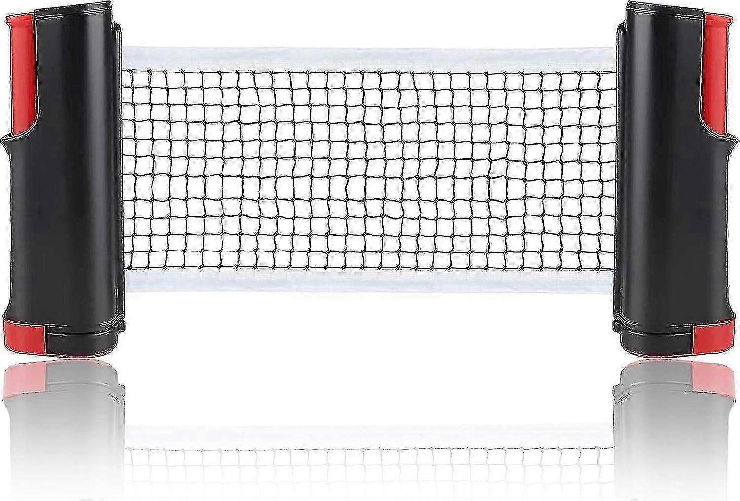 Retractable Table Tennis Net - Table Tennis Net For Any Table - Portable Table Tennis Net And Rear Extension Bar, Racket And Ball Set, Home