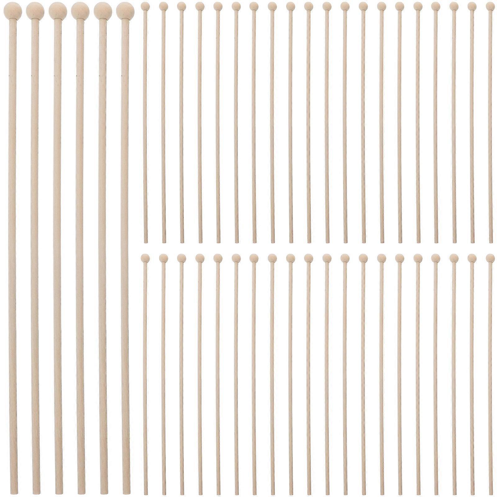 50pcs Durable Wooden Flag Poles for DIY Projects and Events 30cm