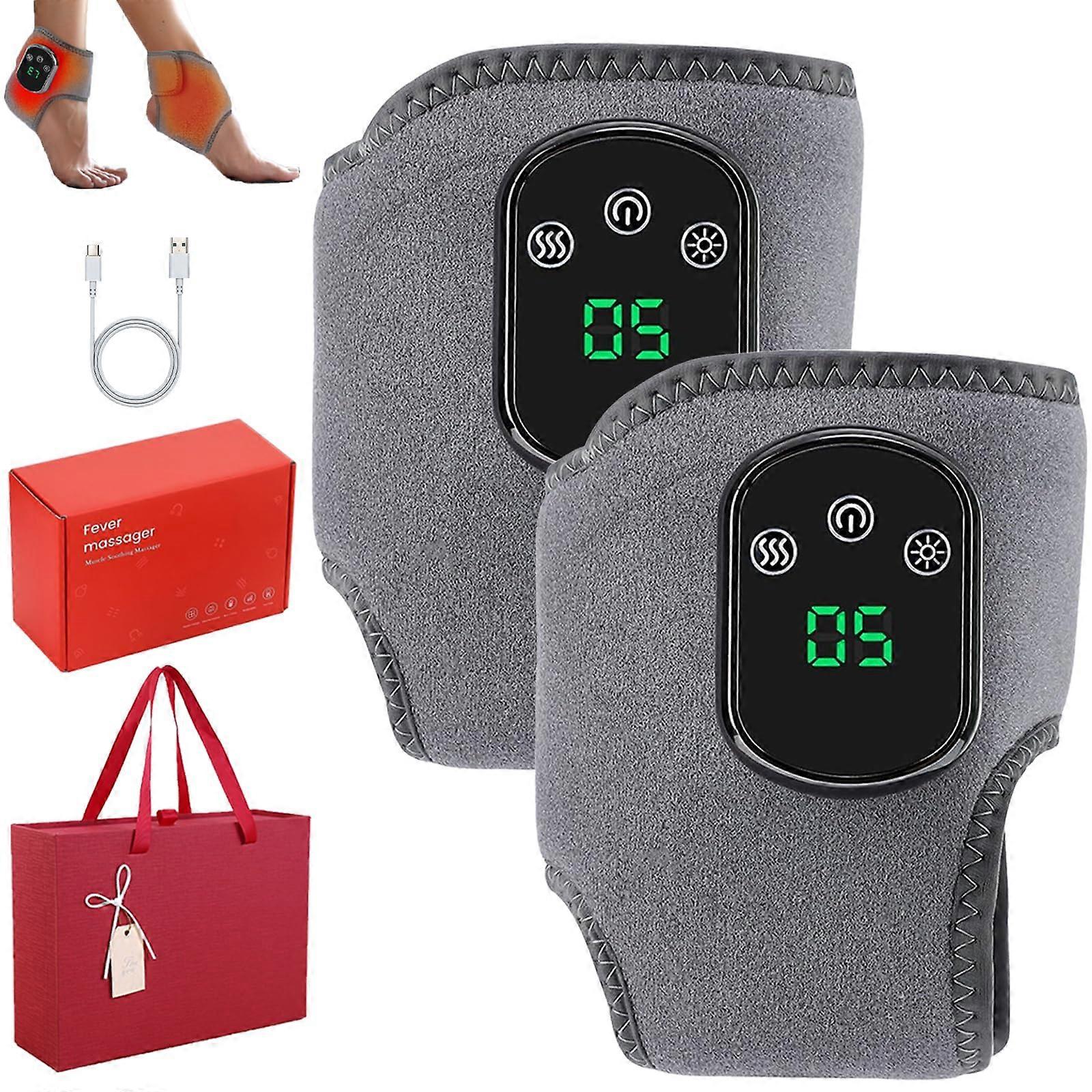 Heated Foot Massager for Neuropathy and Plantar Fasciitis, 3 Modes, 5 Heat Levels, 2PCS