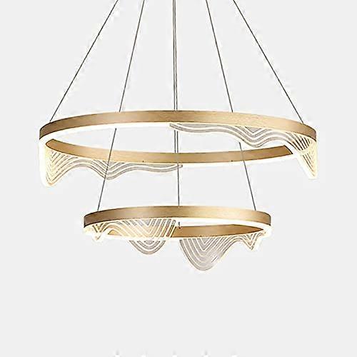 Modern LED Chandelier with Stepless Dimming and Adjustable Color for Living Room and Dining