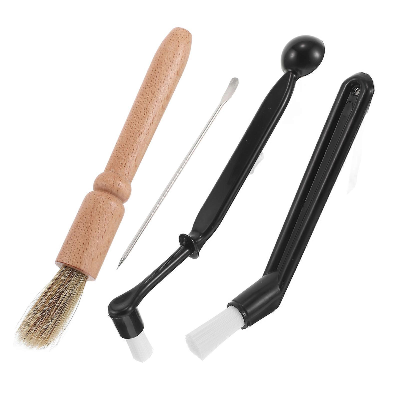 Coffee Machine Cleaning Brush Set for Espresso Maker 1Set Convenient Black Tool