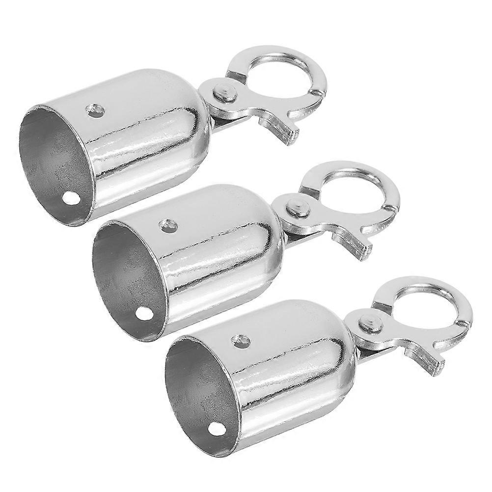 Metal Rope End Stop Handrails Cord Locks with 3Pcs for Crowd Control Ropes