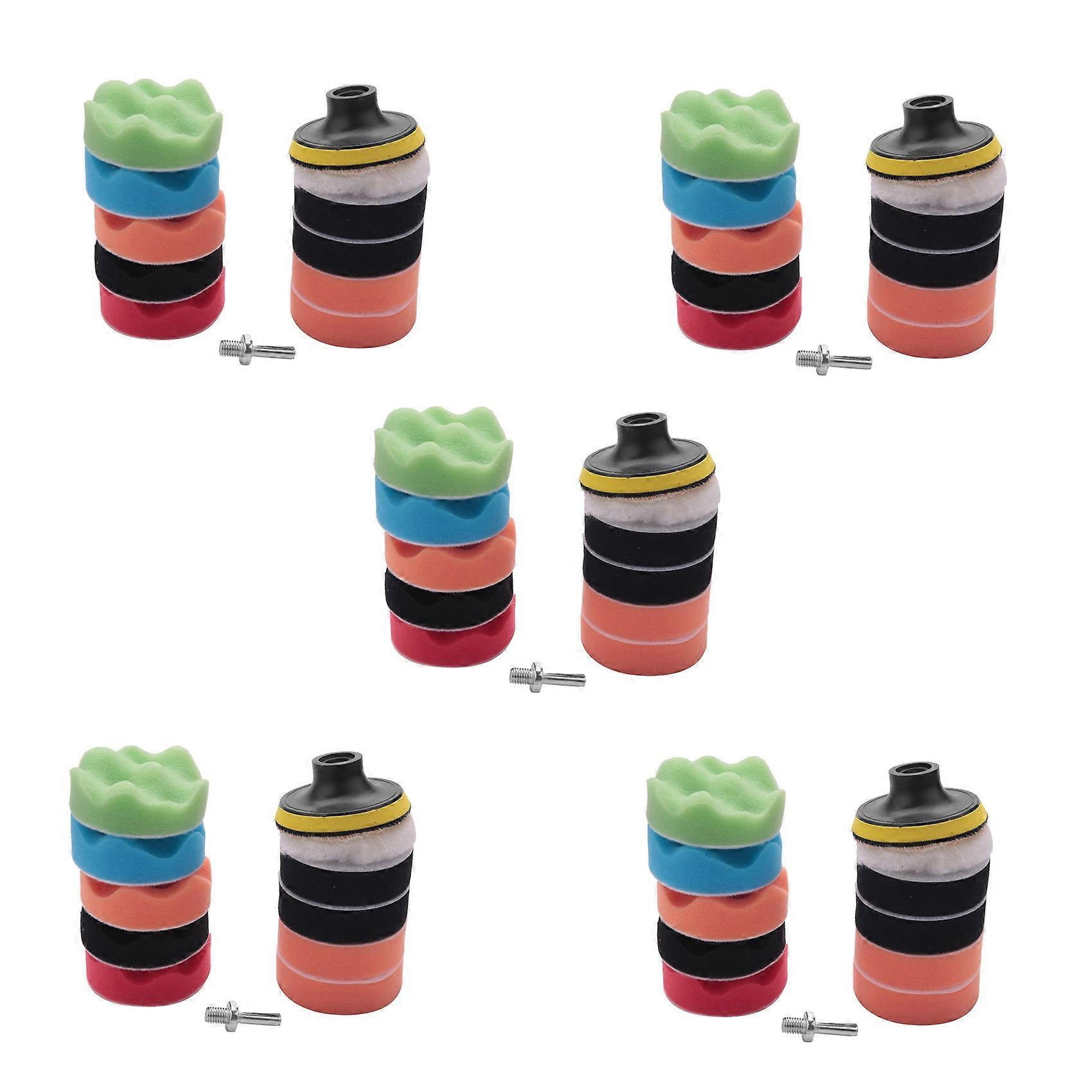 55Pcs 3 Inch Waves Buffer Polishing Pad Set for Car Polisher