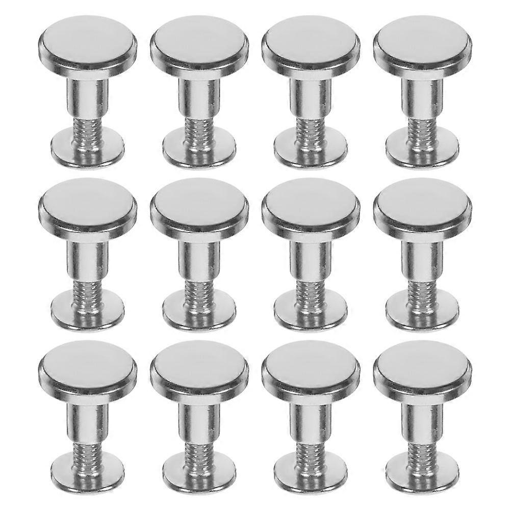Handbook Binding Screws 12Pcs Silver Zinc Alloy for Secure Binding